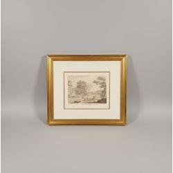 Quadro Gravura de Paisagem Clássica