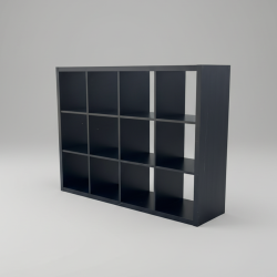 Estante de Madeira Preta