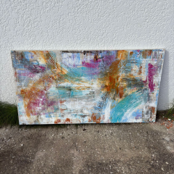 Painel artístico colorido