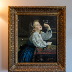 Pintura a Óleo "Vaso de Flores" | Assinada D. Gerrit