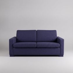 Sofá-Cama em Tecido Azul/Roxo