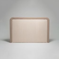 Cabeceira de Cama Estofada Bege 210 cm