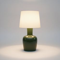 Candeeiro de Mesa em Cerâmica Verde