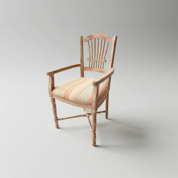 Conjunto de 6 Cadeiras de Madeira Rosa