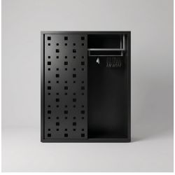 Roupeiro Preto c/ Porta de Correr Vazada