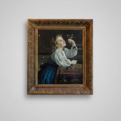 Pintura a Óleo "Vaso de Flores" | Assinada D. Gerrit