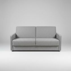 Sofá Cama de 2 Lugares Estofado Cinza