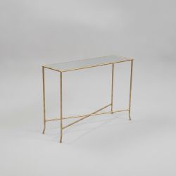 Consola em Metal Dourado