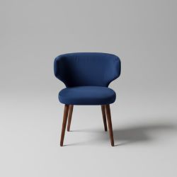 Cadeira de Jantar Estofada Azul