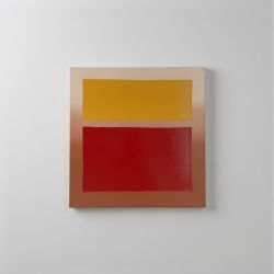 Quadro Abstrato em Amarelo e Vermelho