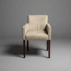 Cadeira em Tecido Chenille Bege