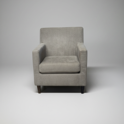 Poltrona em Tecido Microfibra Cinza