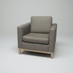 Poltrona Estofada Cinza Anthracite