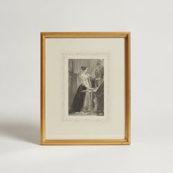 Quadro Dama a Escrever ao Atril