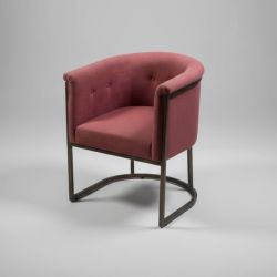 Poltrona BUD Estofada Rosa