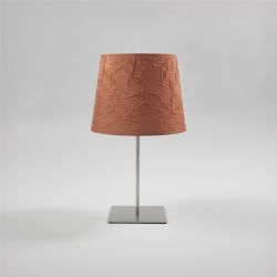 Candeeiro de Mesa em Metal c/Abajour Laranja