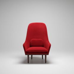 Poltrona de Veludo Vermelho