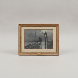 Quadro Noite em Veneza com Gôndolas