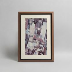 Quadro Composição Cubista com Guitarra