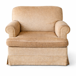 Cadeirão em tecido bege