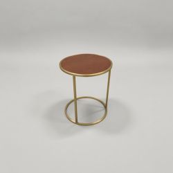 Mesa de Apoio em Metal Dourado