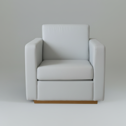 Poltrona de Chenille Azul