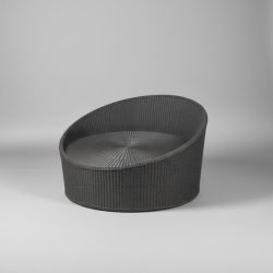 Poltrona de Exterior em Fibra Sintética Cinzenta