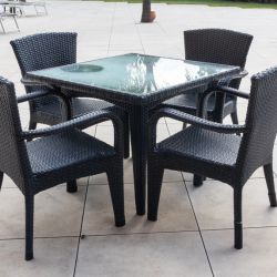 Mesas quadrada rattan para exterior