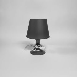 Candeeiro de Mesa em Plástico Preto