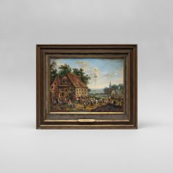 Quadro Cena de Feira Aldeã