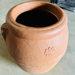 Vaso plástico imitação barro