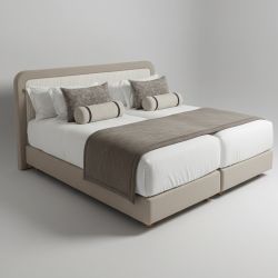 Tapa-Pés de Cama Tecido Castanho