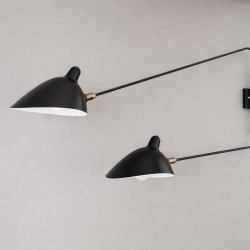 Arandela de Parede Articulada de Duplo Braço