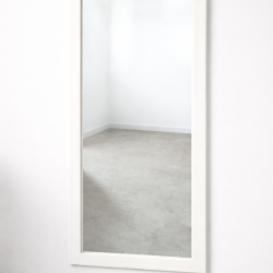 Espelho de Parede com Moldura Branca Retangular