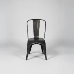 Cadeira Metálica Industrial Preta